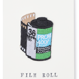 Japanese Embroidered Patch Greeting Card, Film Roll