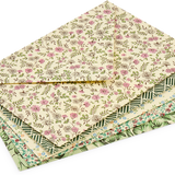 Decorative Patterned Gummed Envelopes, Greens